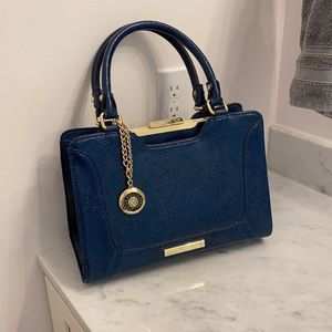 Anne Klein Blue snakeskin purse